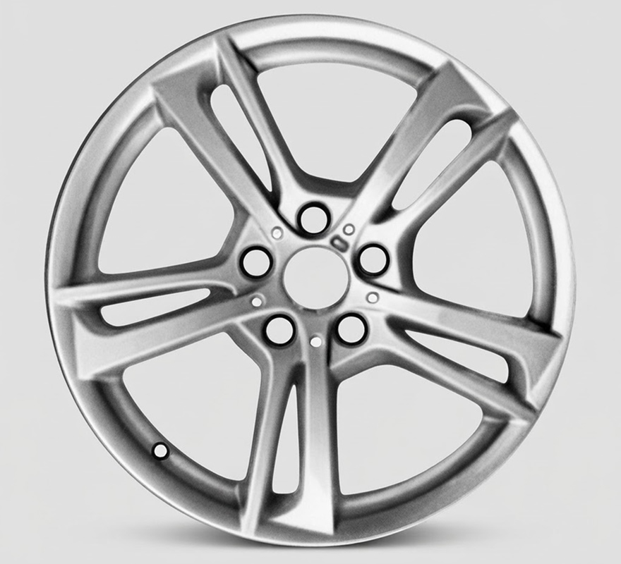 Silver BMW OEM wheel
